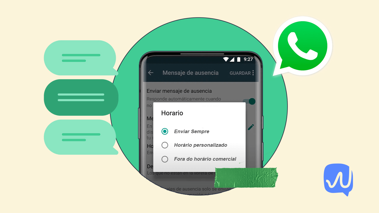 mensagens automaticas no whatsapp business